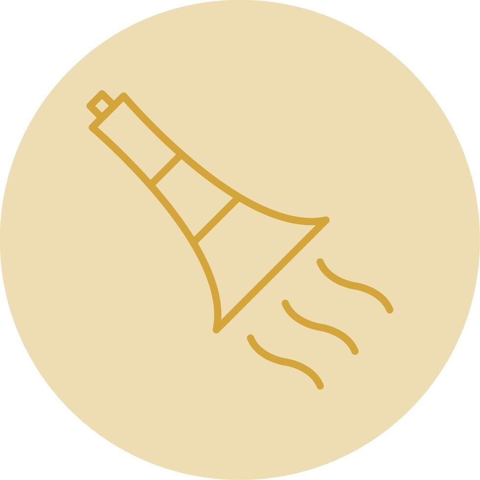 Trumpet Line Yellow Circle Icon vector