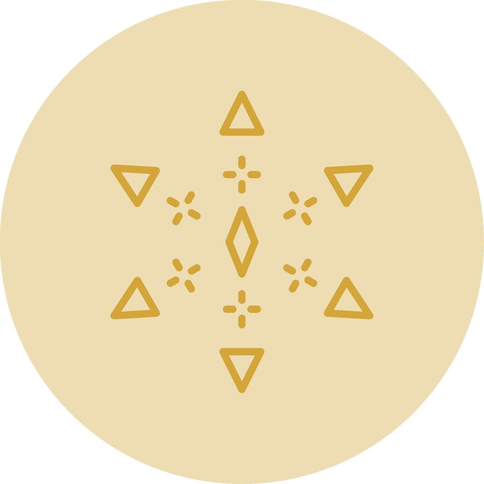 Firework Line Yellow Circle Icon vector