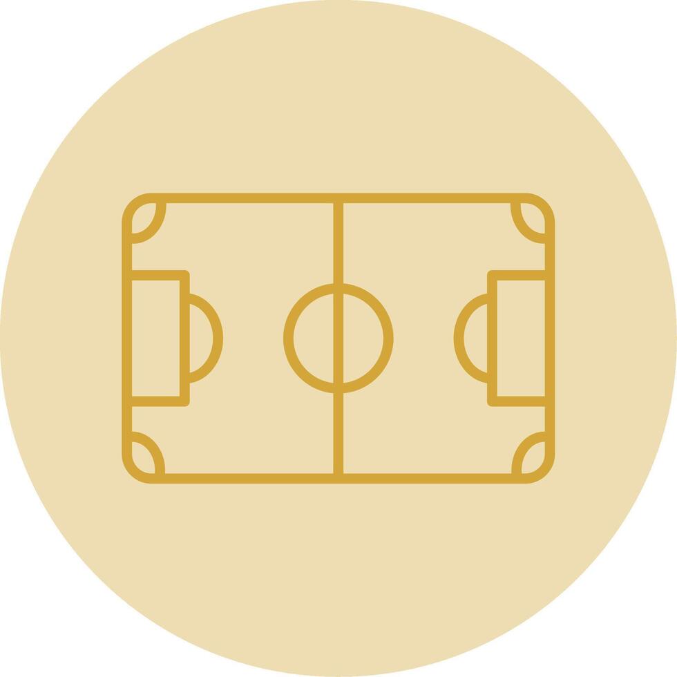 Soccer Field Line Yellow Circle Icon vector