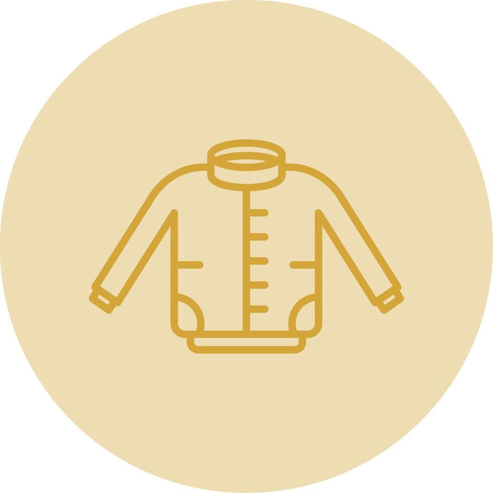 Jacket Line Yellow Circle Icon vector