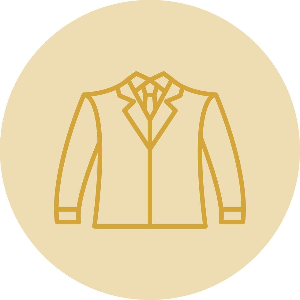 Suit Line Yellow Circle Icon vector