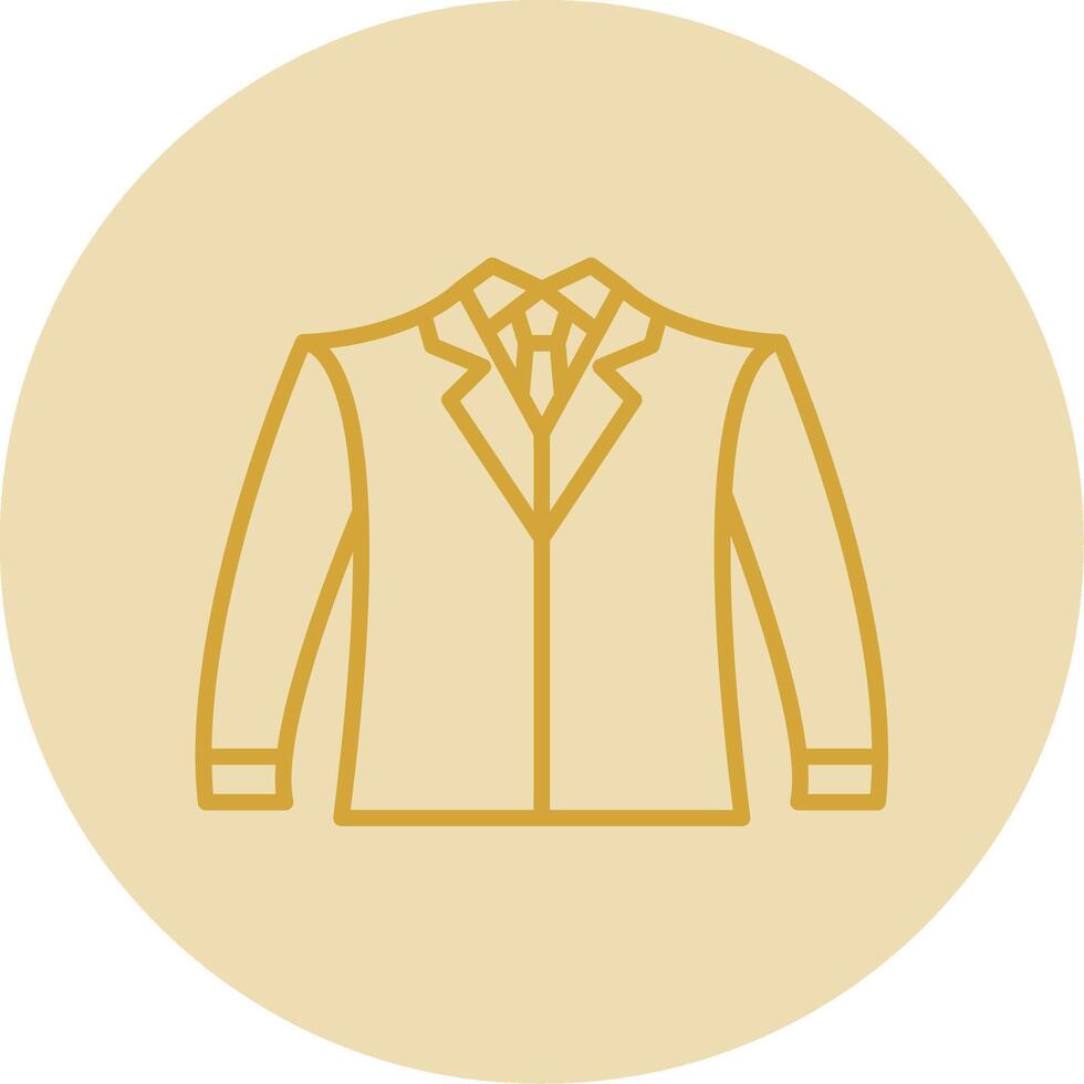 Suit Line Yellow Circle Icon vector