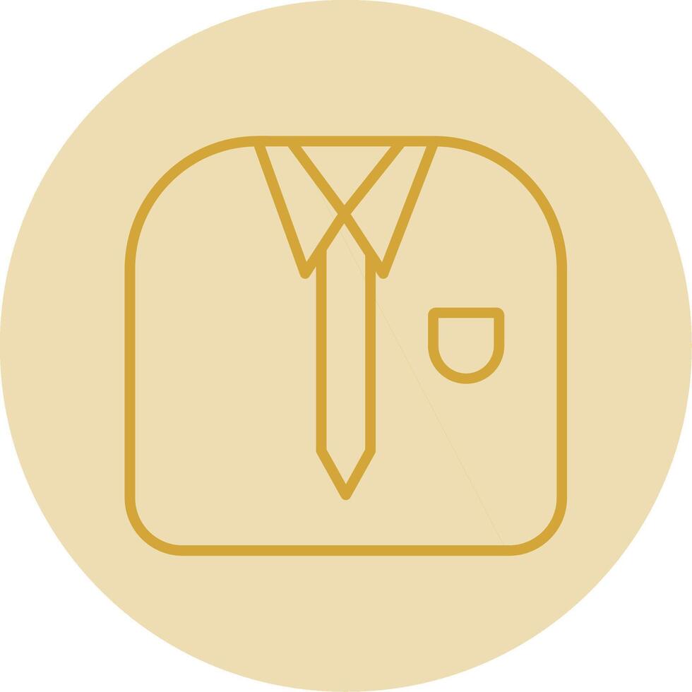 Working Suit Line Yellow Circle Icon vector