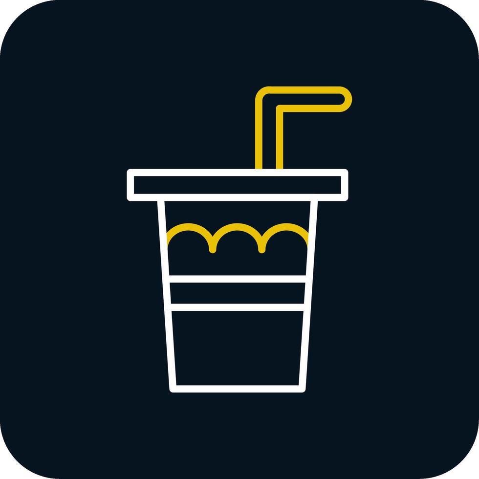 Soda Drink Line Red Circle Icon vector