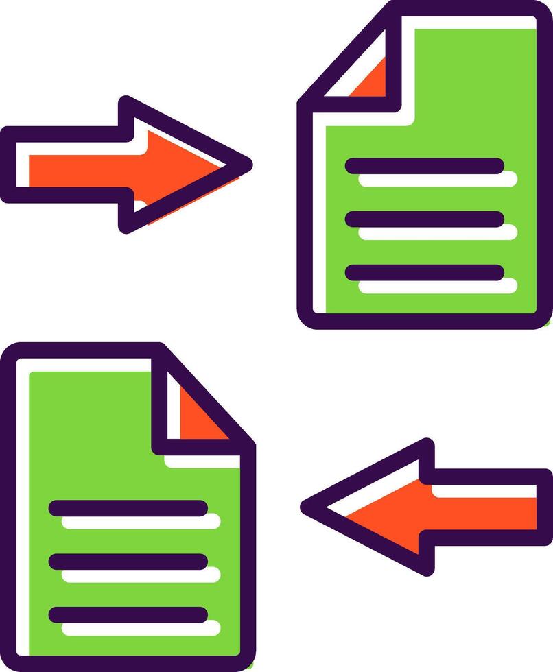 File Sharing filled Design Icon vector