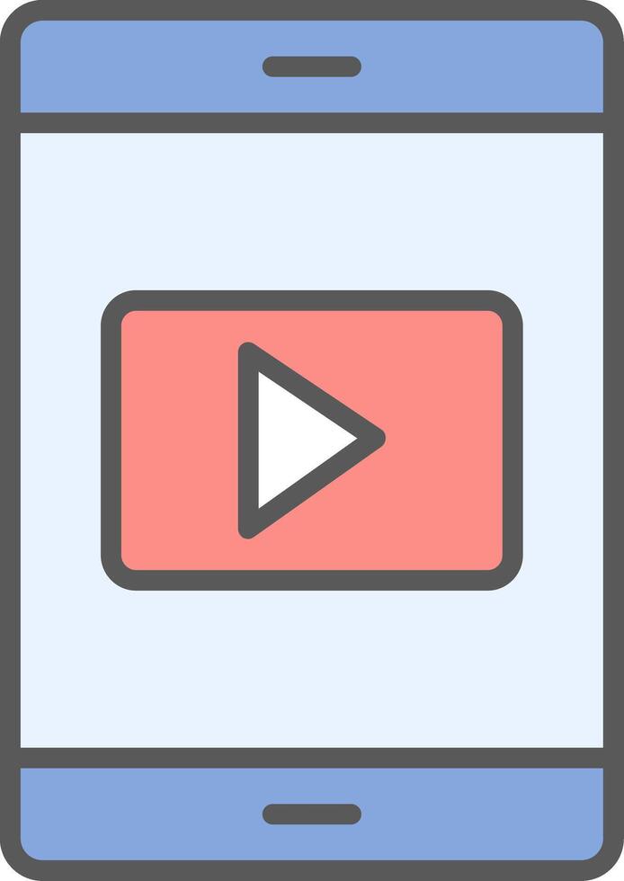 Mobile Line Filled Light Icon vector