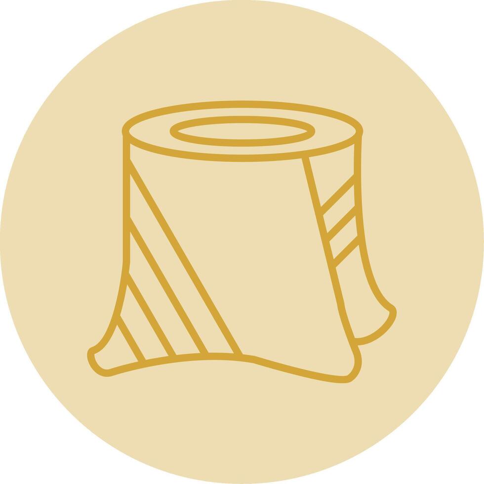 Stump Line Yellow Circle Icon vector