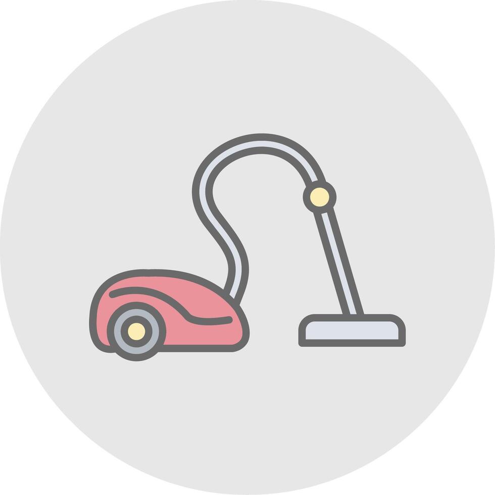 Vacuum Cleaner Line Filled Light Icon vector