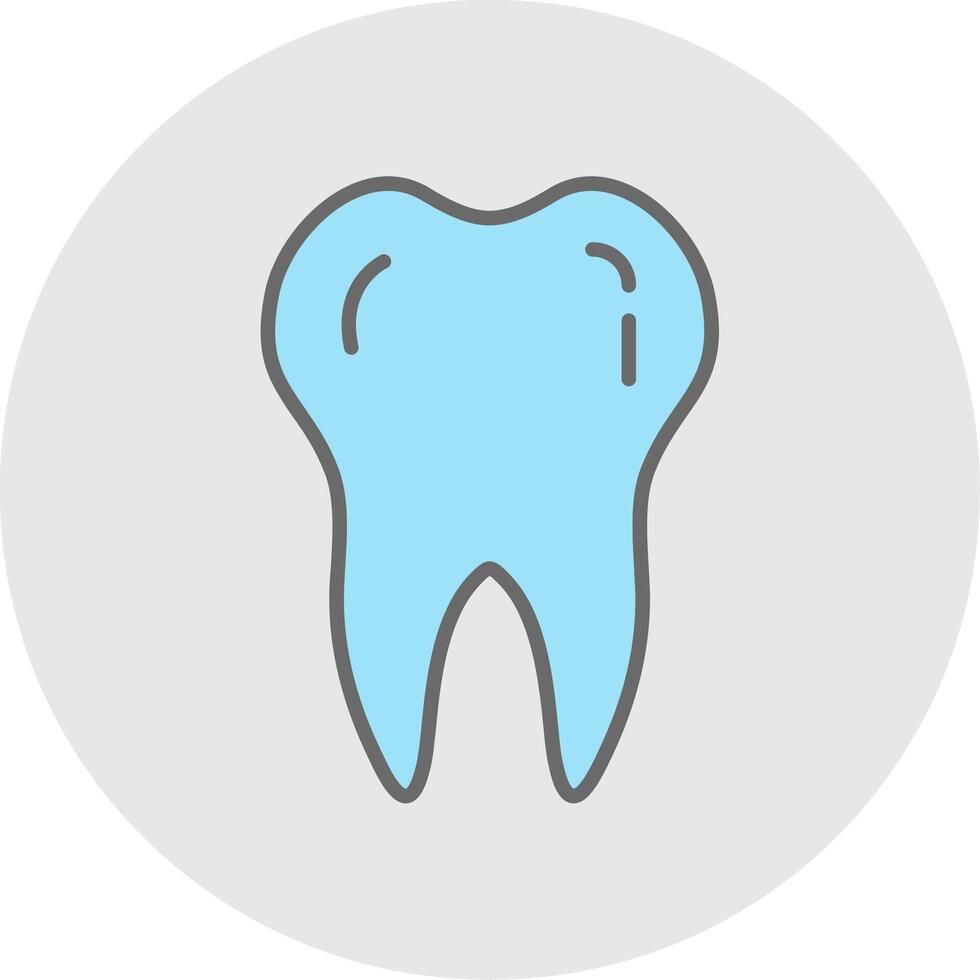 Tooth Line Filled Light Icon vector