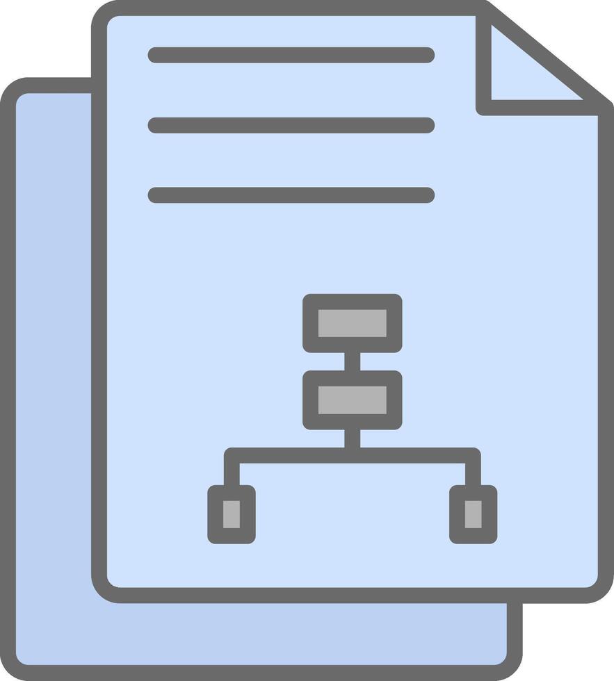 Document Line Filled Light Icon vector