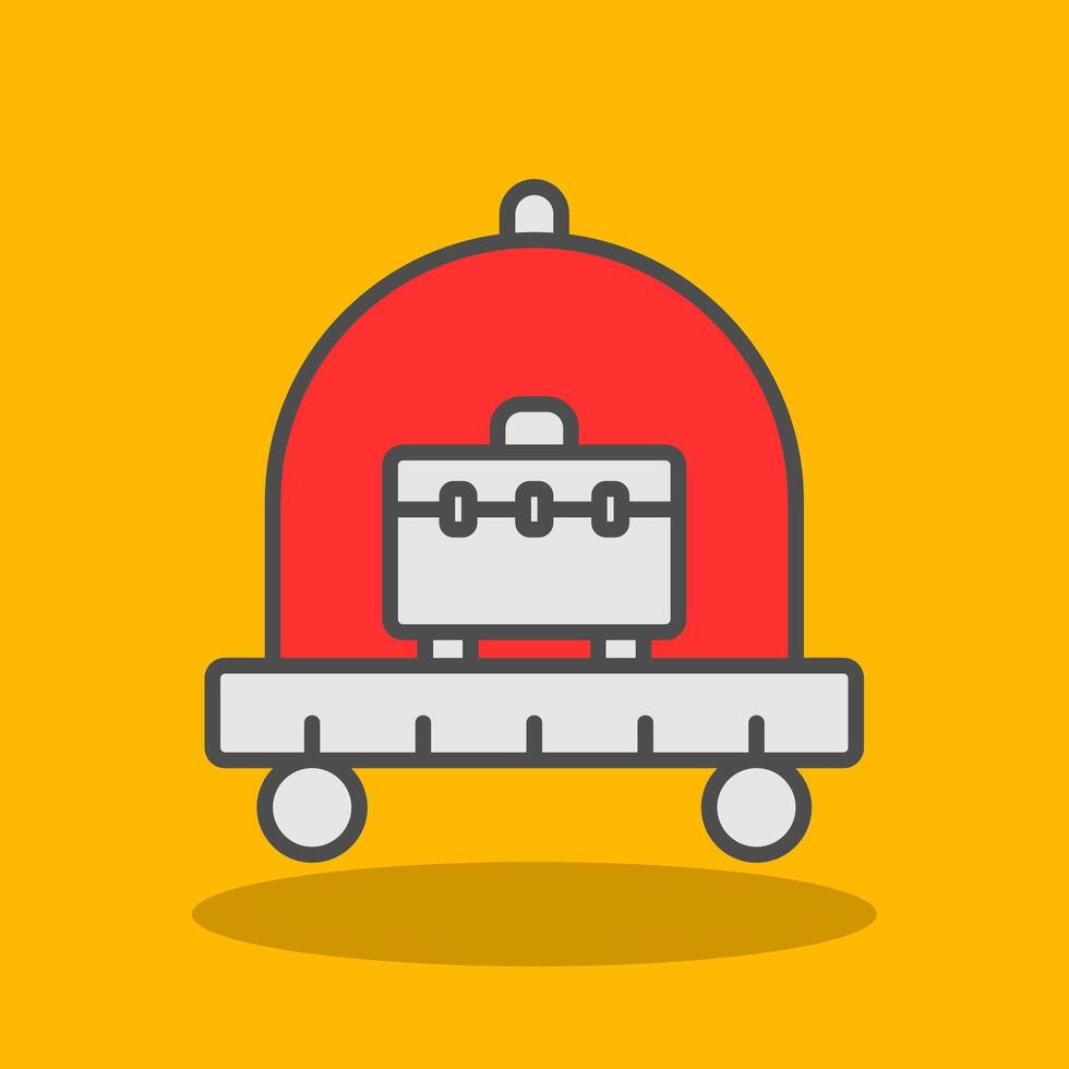 Cart Filled Shadow Icon vector