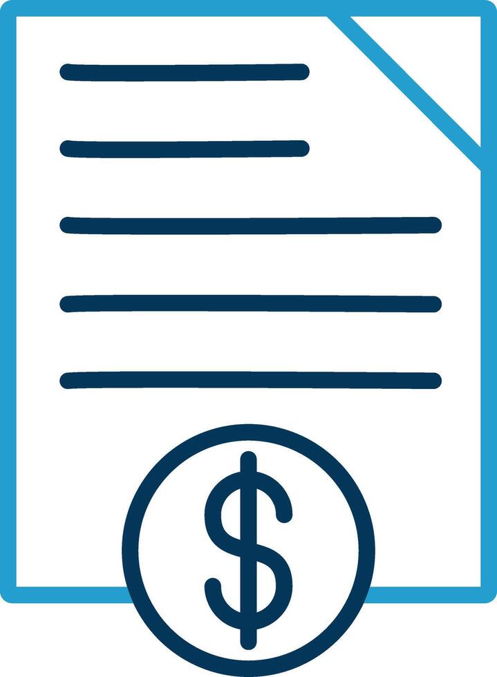 hipoteca papel línea azul dos color icono vector