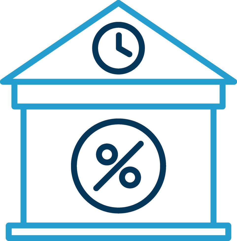 Interest Line Blue Two Color Icon vector