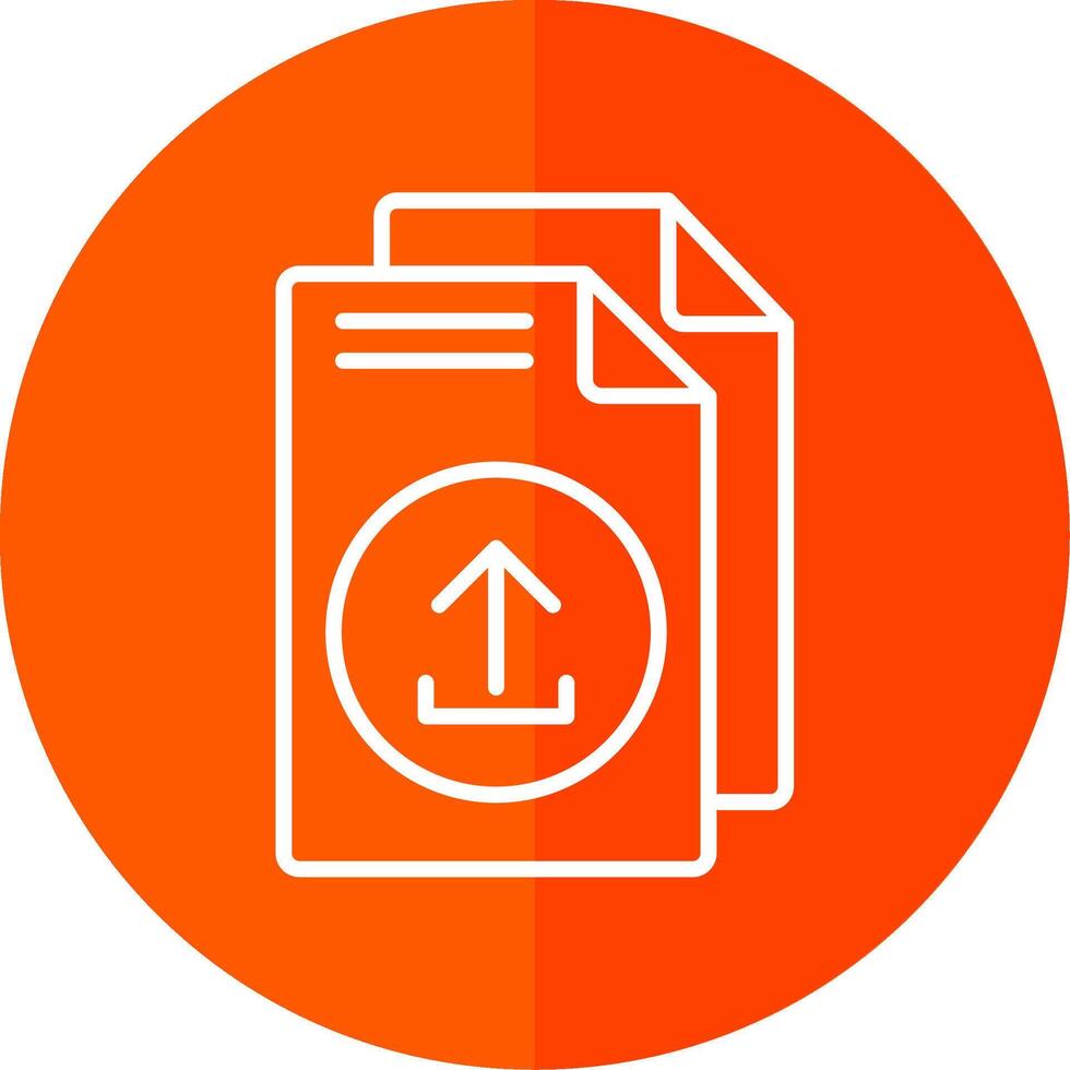 Upload Line Red Circle Icon vector