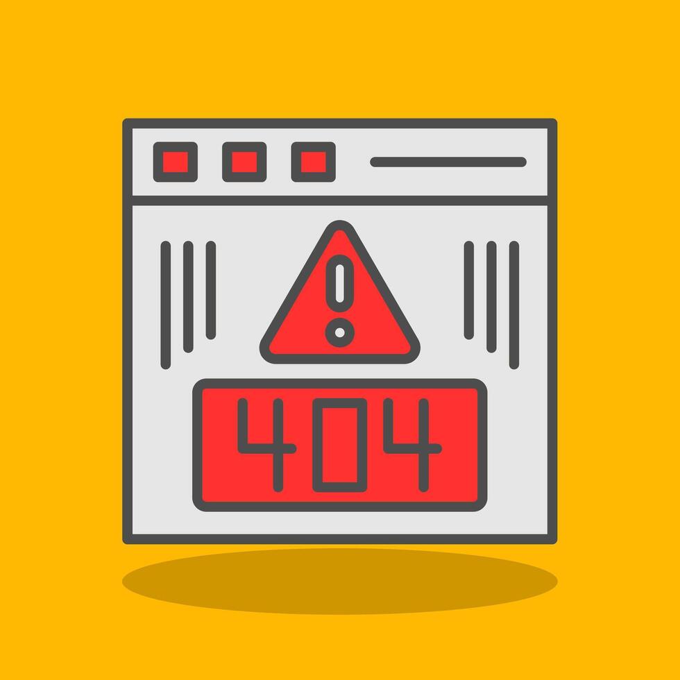 Error Filled Shadow Icon vector