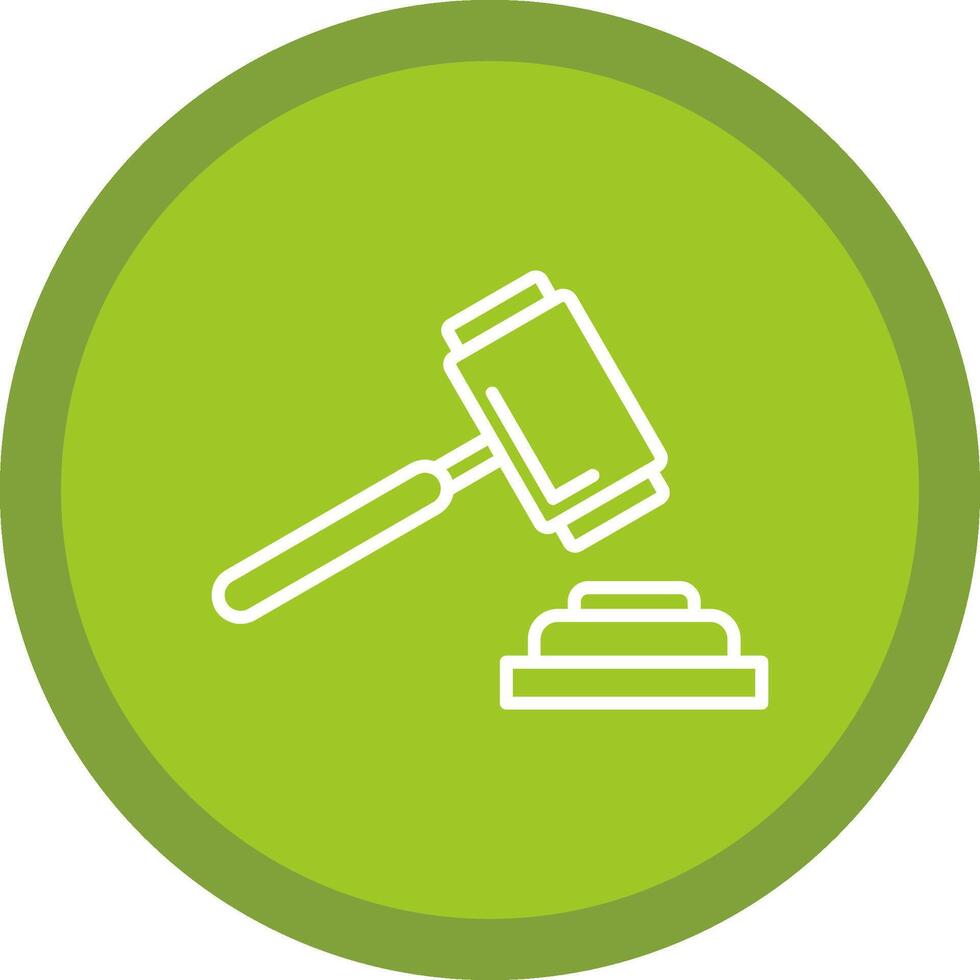 Auction Line Multi Circle Icon vector