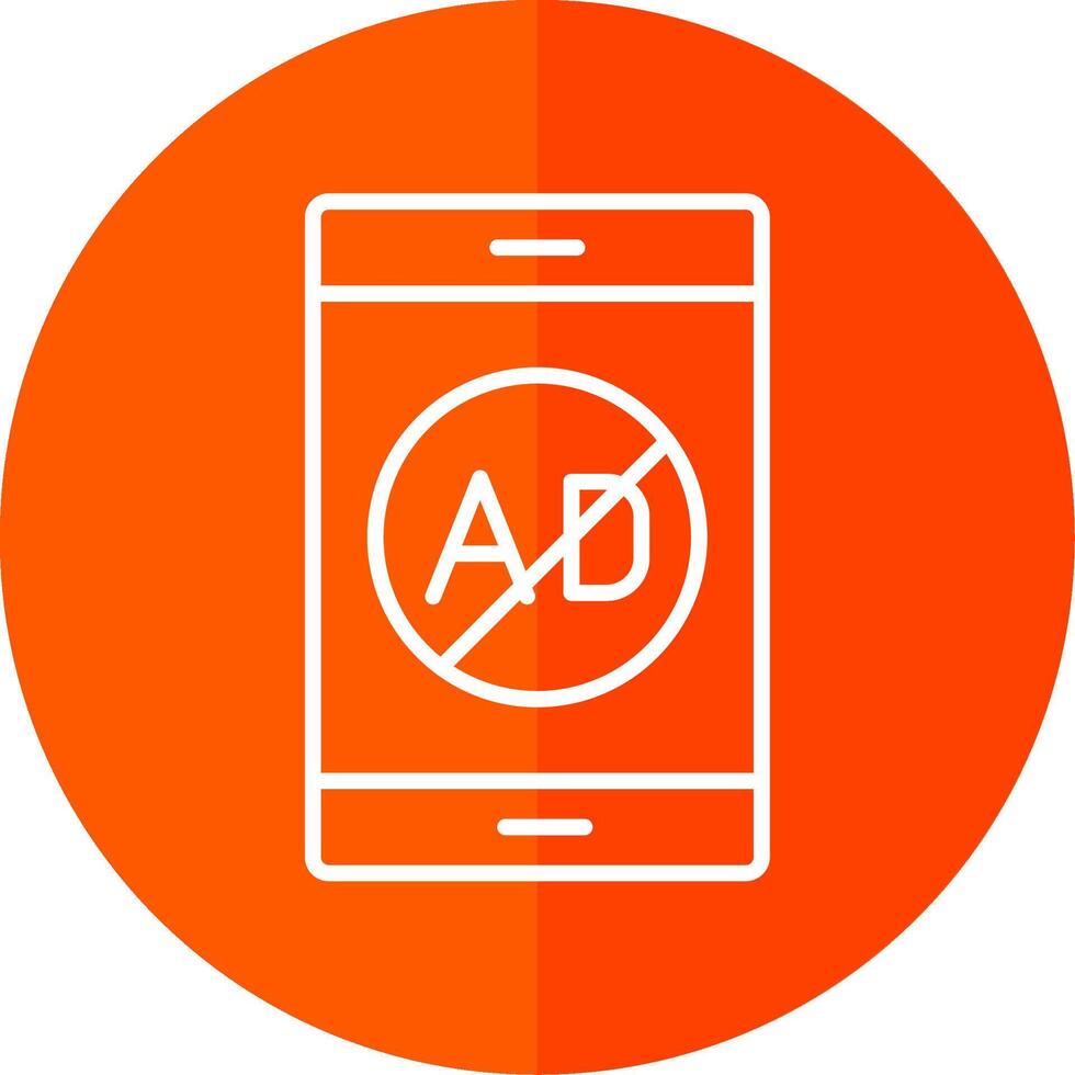Ad Blocker Line Red Circle Icon vector