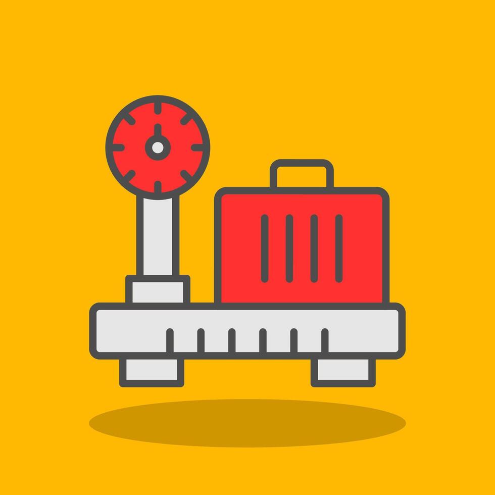 Scales Filled Shadow Icon vector