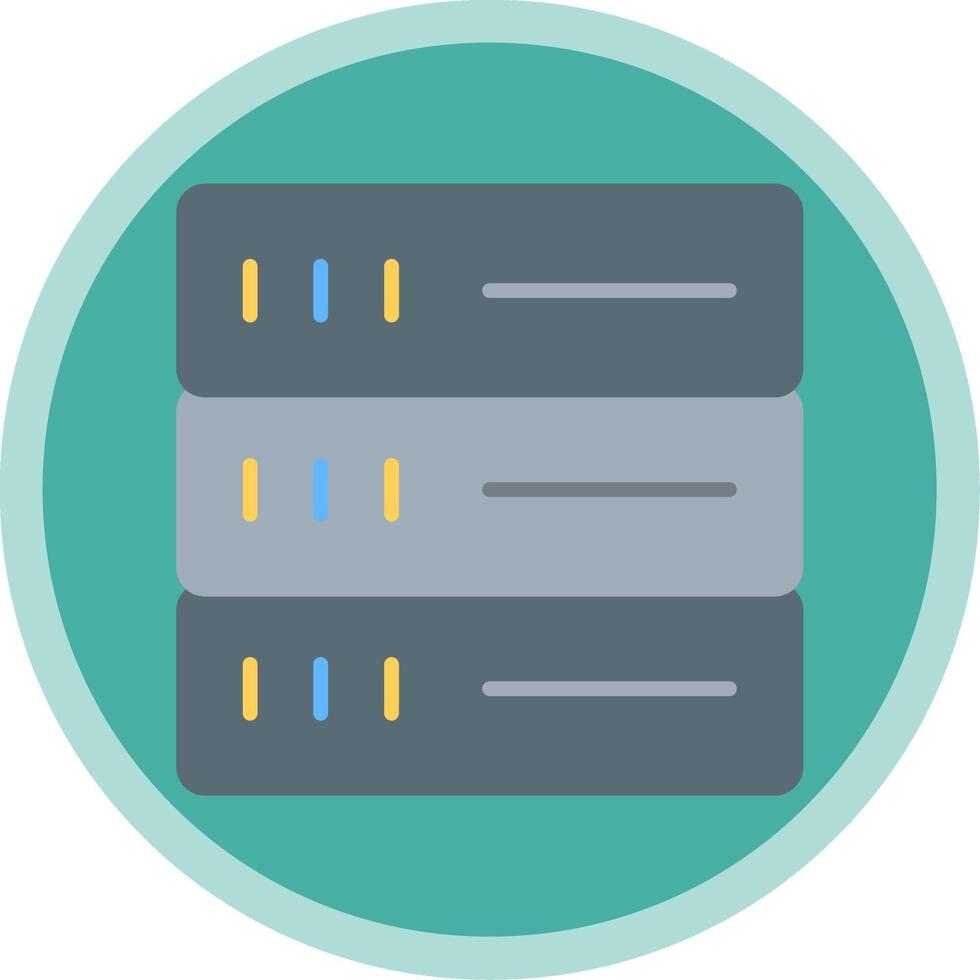 Database Flat Multi Circle Icon vector