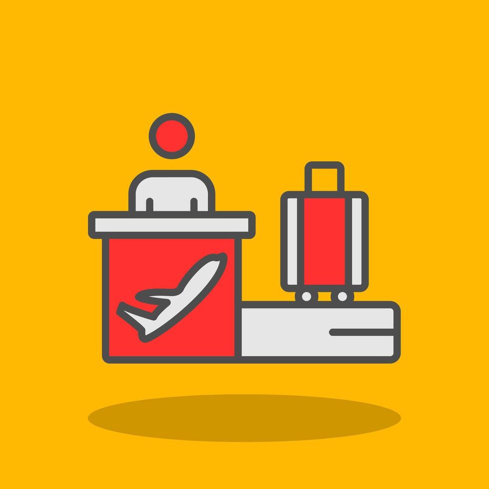 Airport Filled Shadow Icon vector