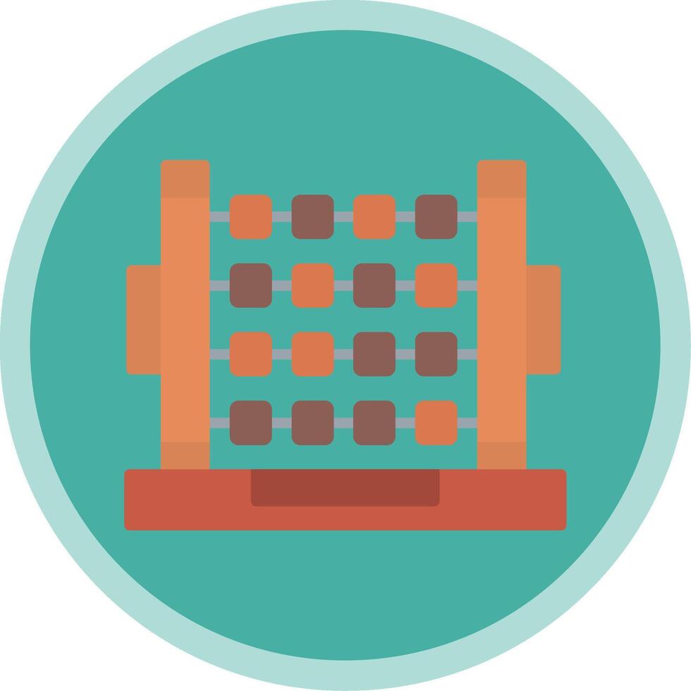 Abacus Flat Multi Circle Icon vector