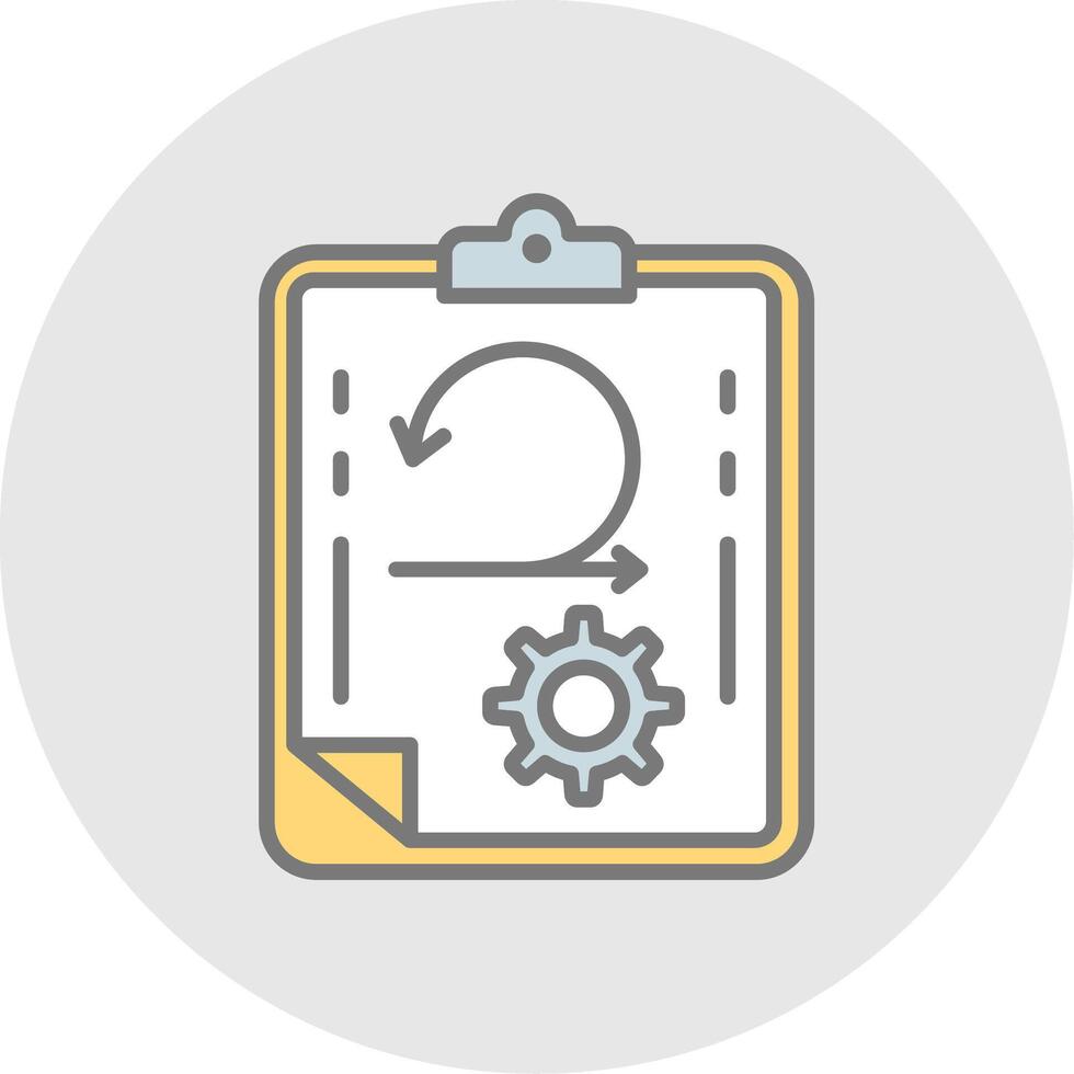 Agile Line Filled Light Icon vector