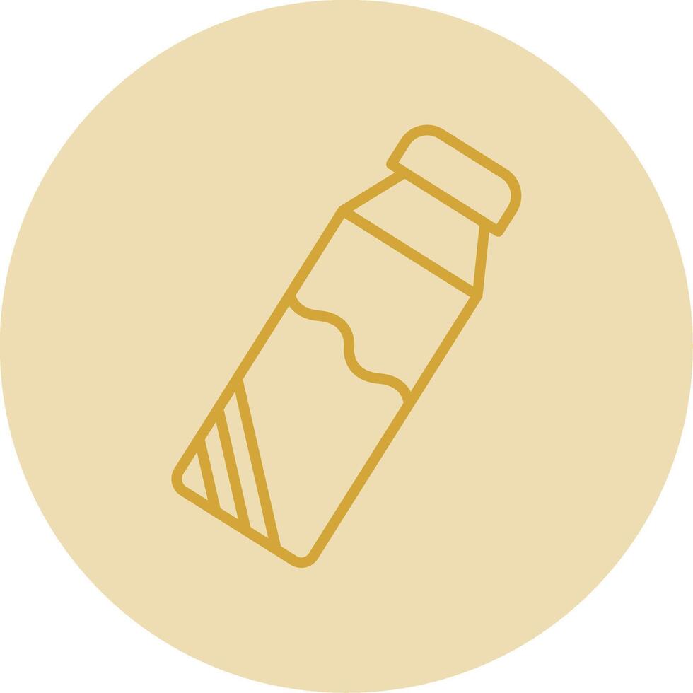 Bottle Line Yellow Circle Icon vector