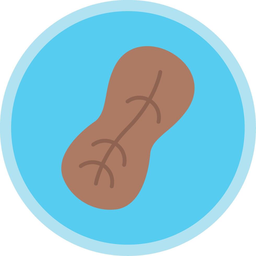 Peanut Flat Multi Circle Icon vector