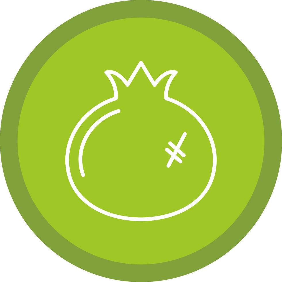 Pomegranate Line Multi Circle Icon vector