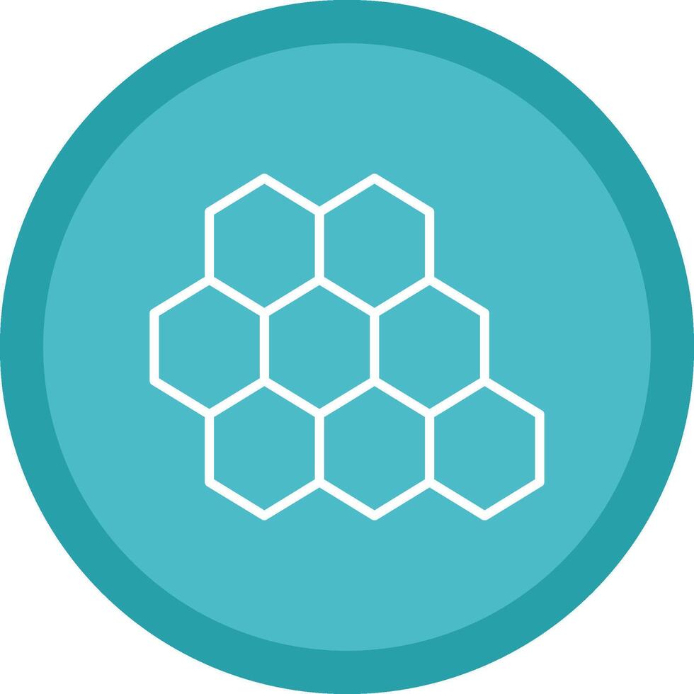 Bee Hive Line Multi Circle Icon vector