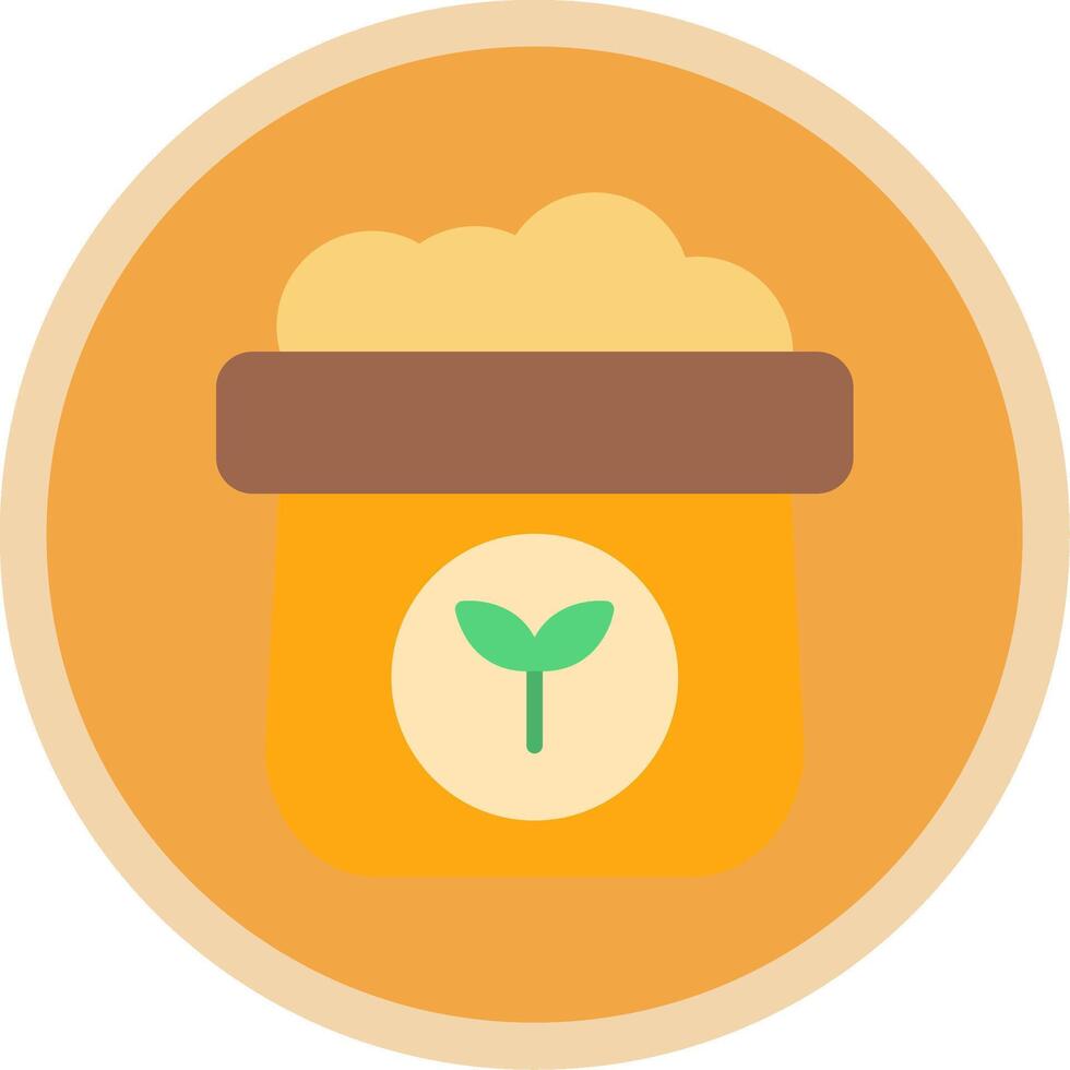 Fertilizer Flat Multi Circle Icon vector