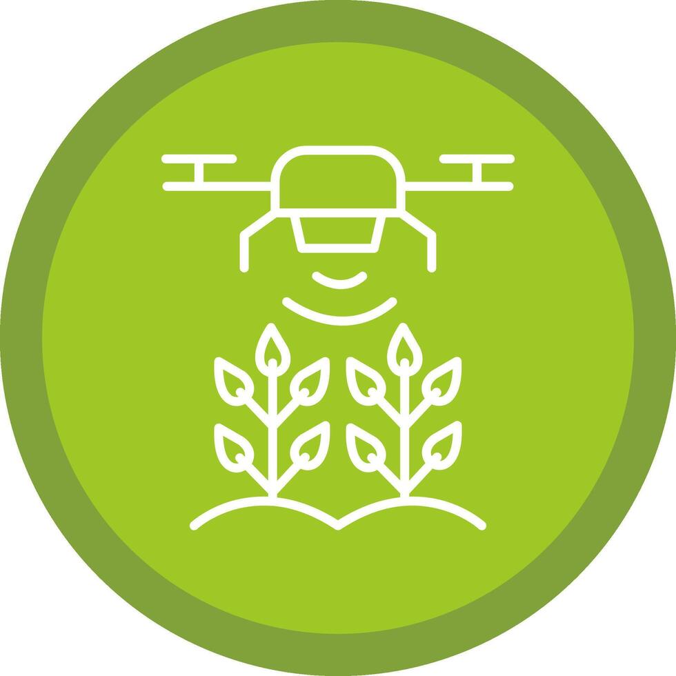 Agricultural Drones Line Multi Circle Icon vector