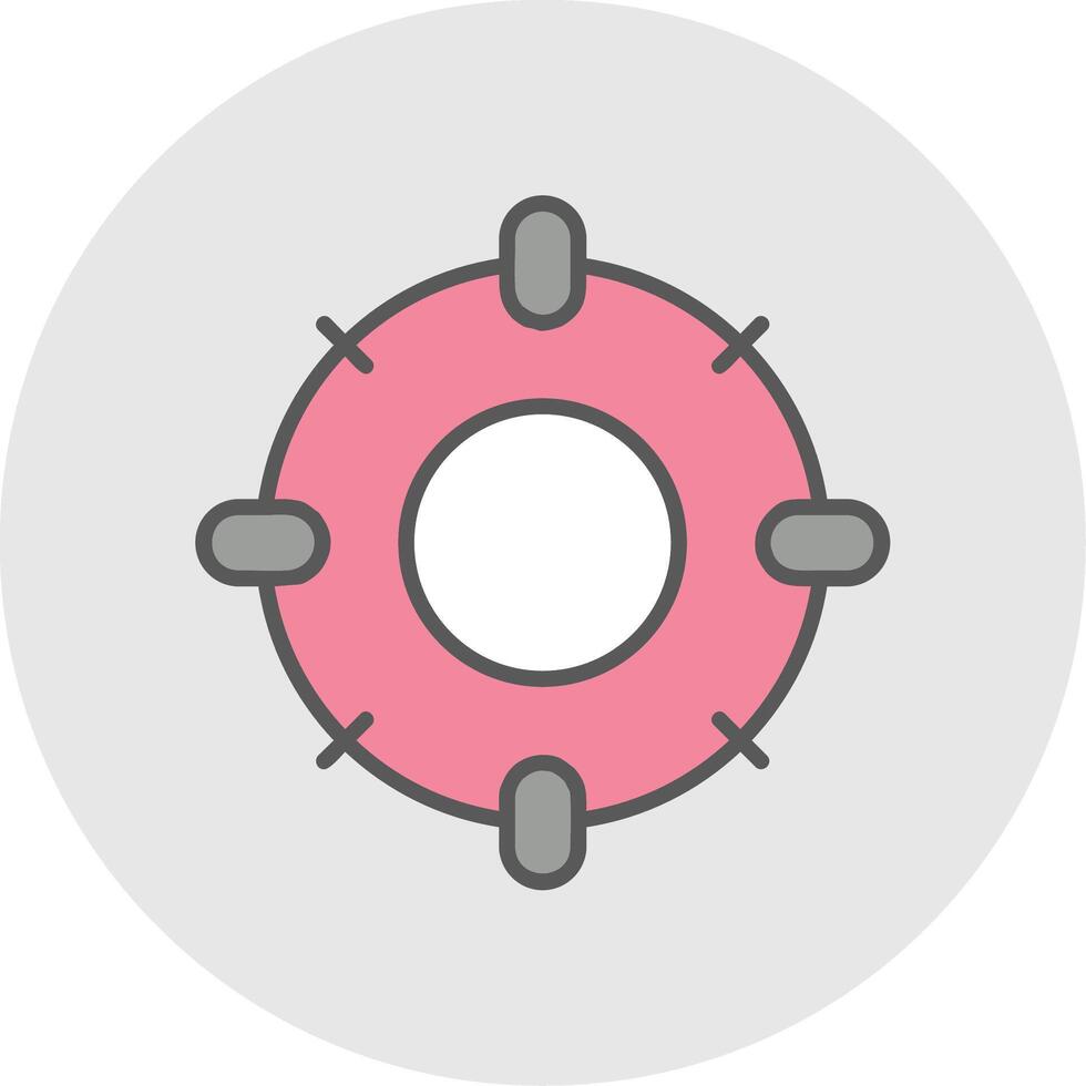 Target Line Filled Light Icon vector