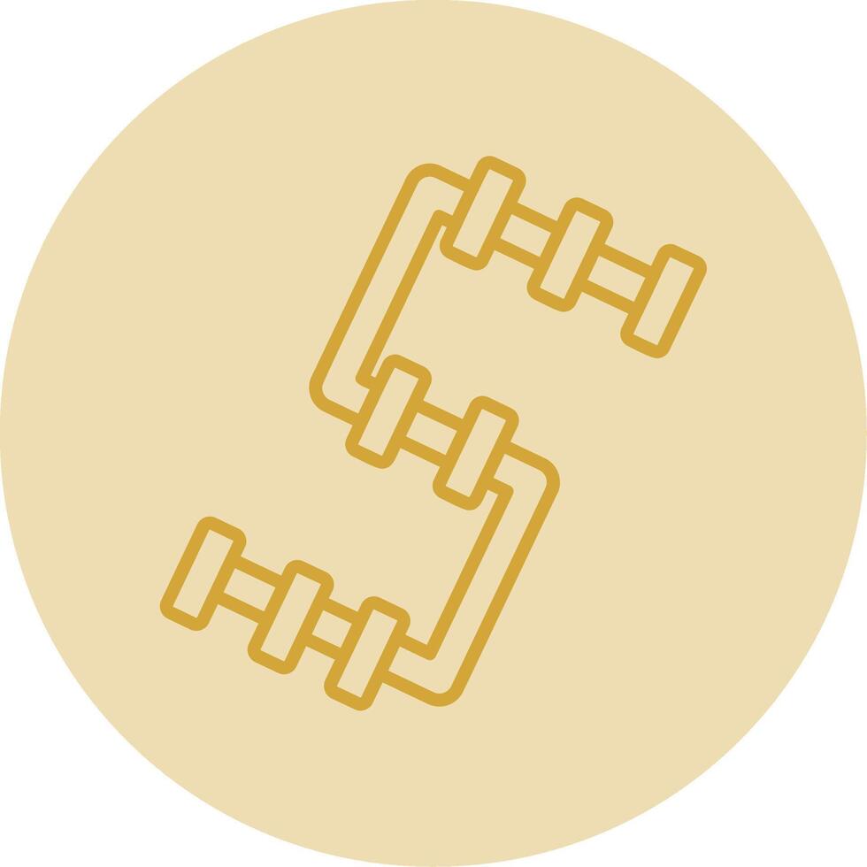 Pipe Line Yellow Circle Icon vector