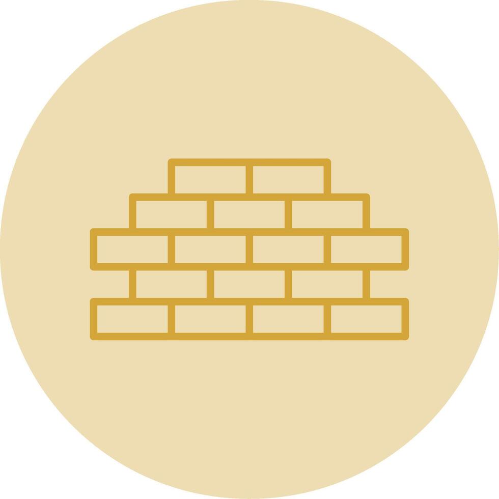 Wall Line Yellow Circle Icon vector