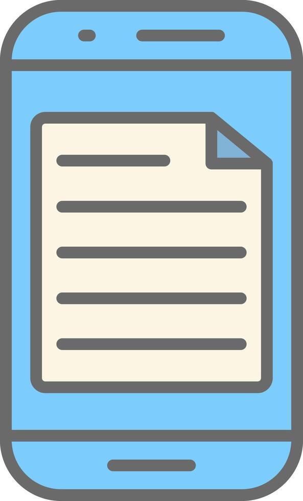 Smartphone Line Filled Light Icon vector