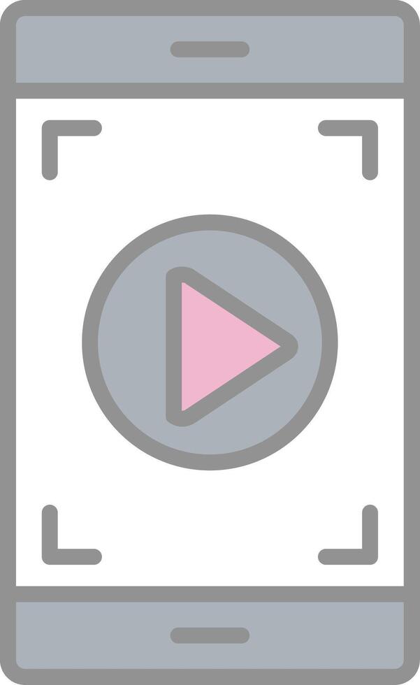 Smartphone Line Filled Light Icon vector