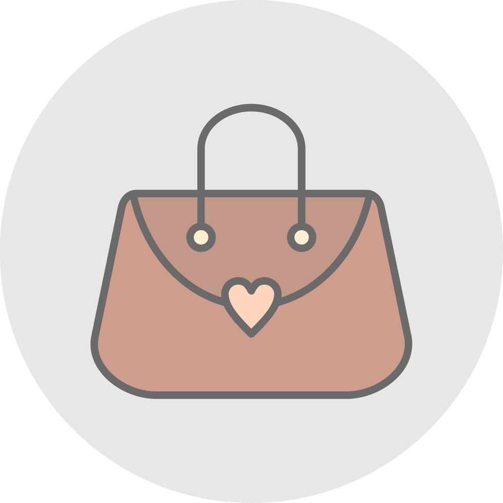 Purse Line Filled Light Icon vector