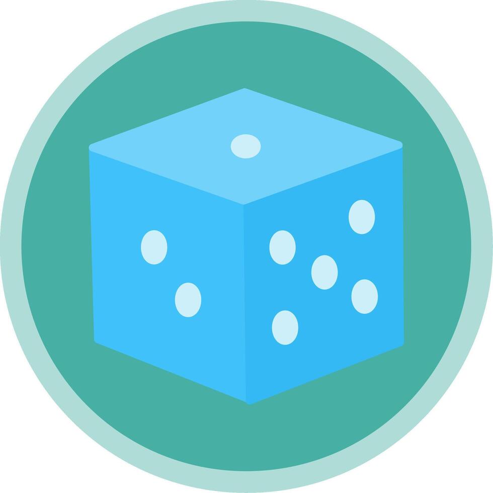 Dice Flat Multi Circle Icon vector
