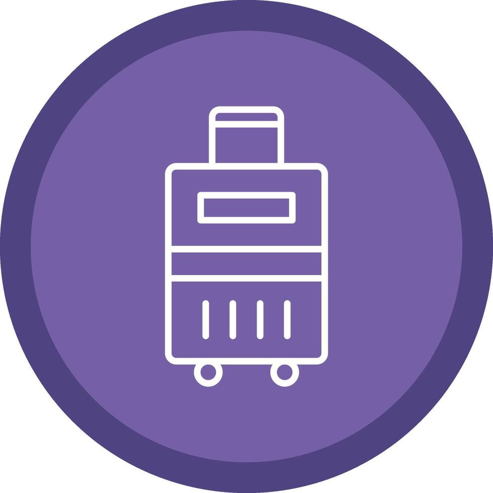 Luggage Line Multi Circle Icon vector