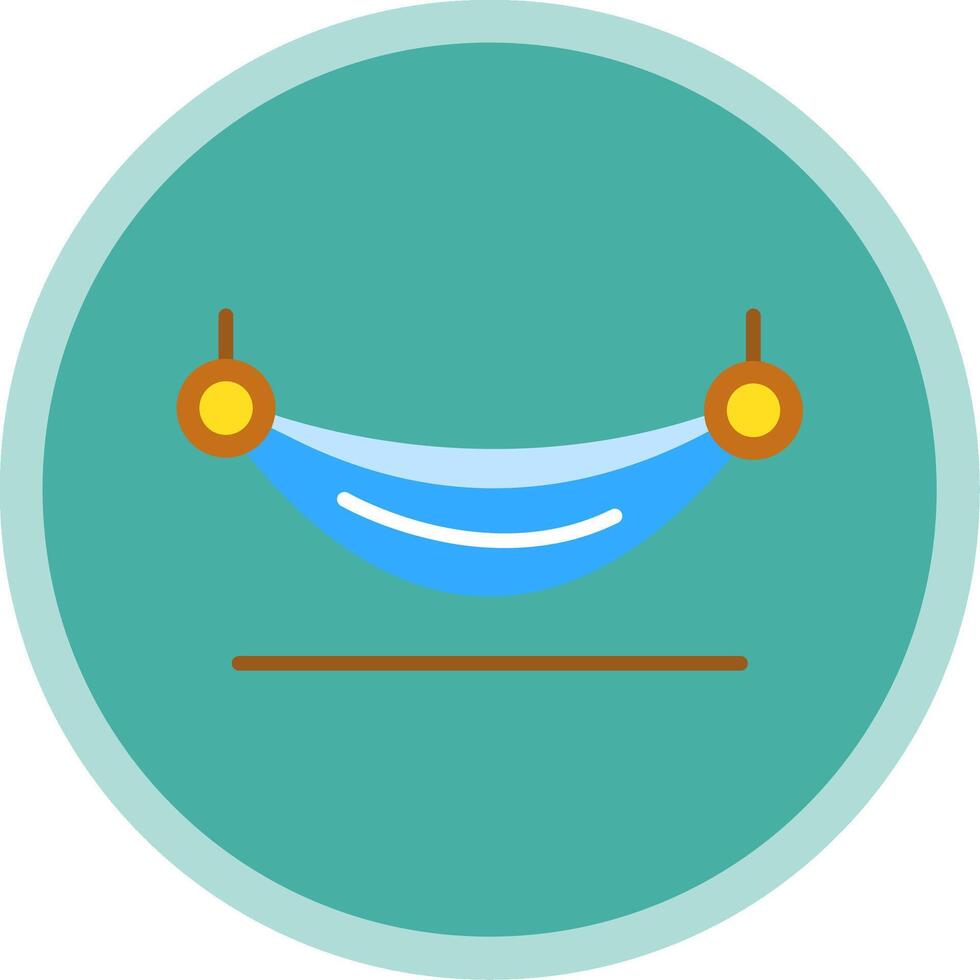 Hammock Flat Multi Circle Icon vector