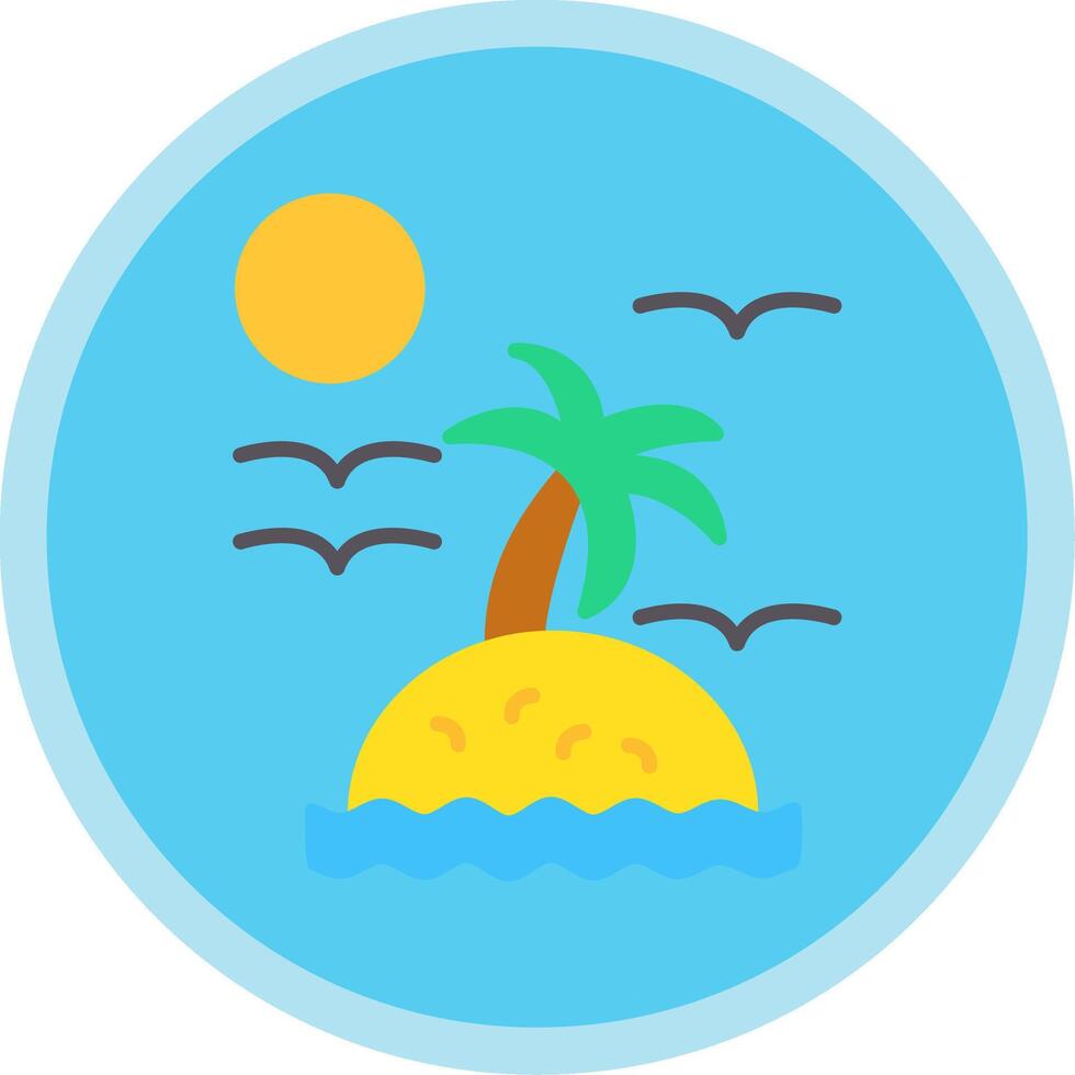 isla plano multi circulo icono vector