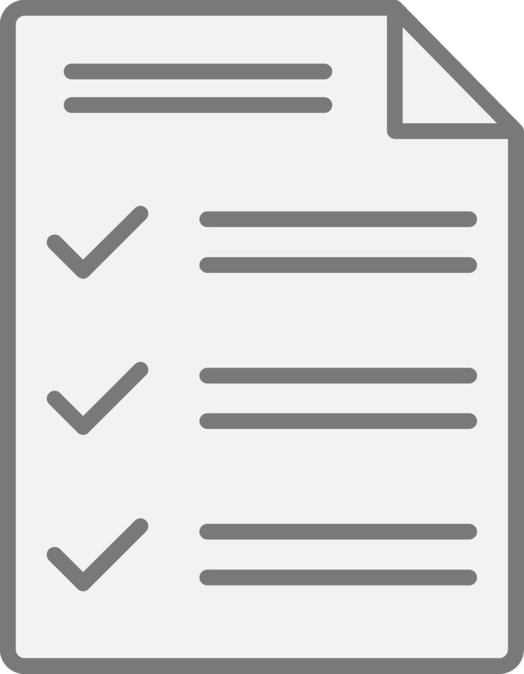 Customs Declaration Line Filled Light Icon vector