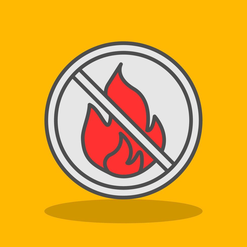Prohibited Sign Filled Shadow Icon vector
