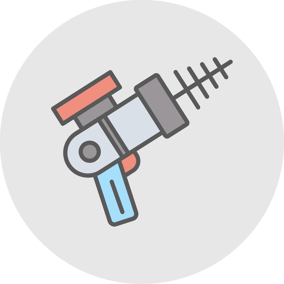 Laser Gun Line Filled Light Icon vector