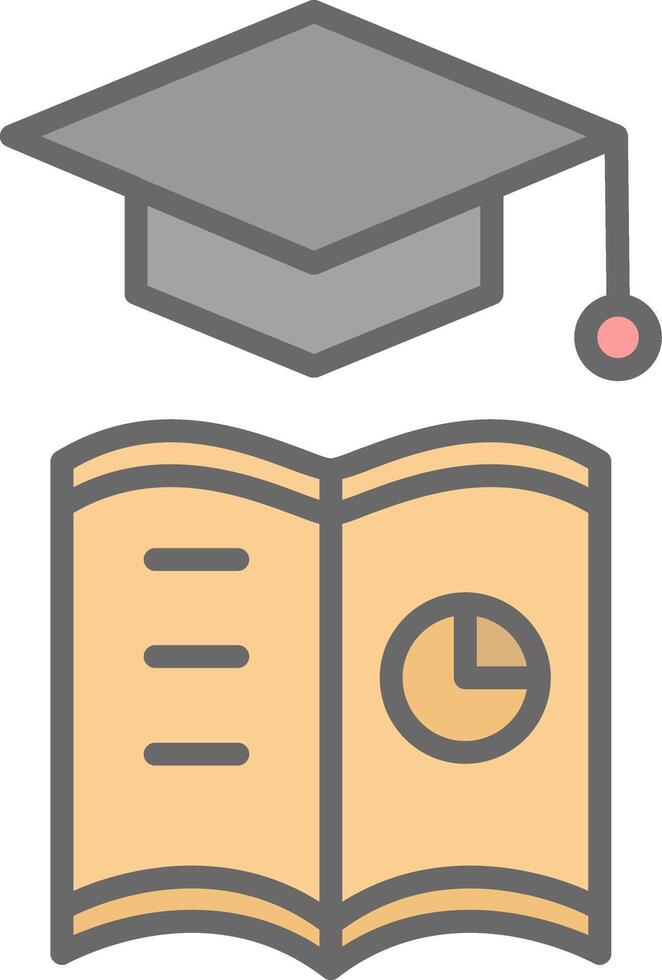 Learning Analytics Line Filled Light Icon vector