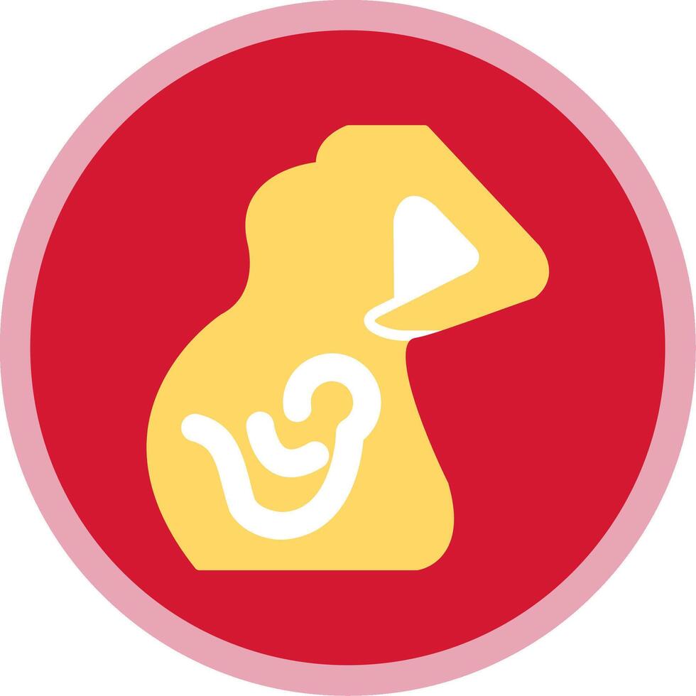 Obstetrics Flat Multi Circle Icon vector