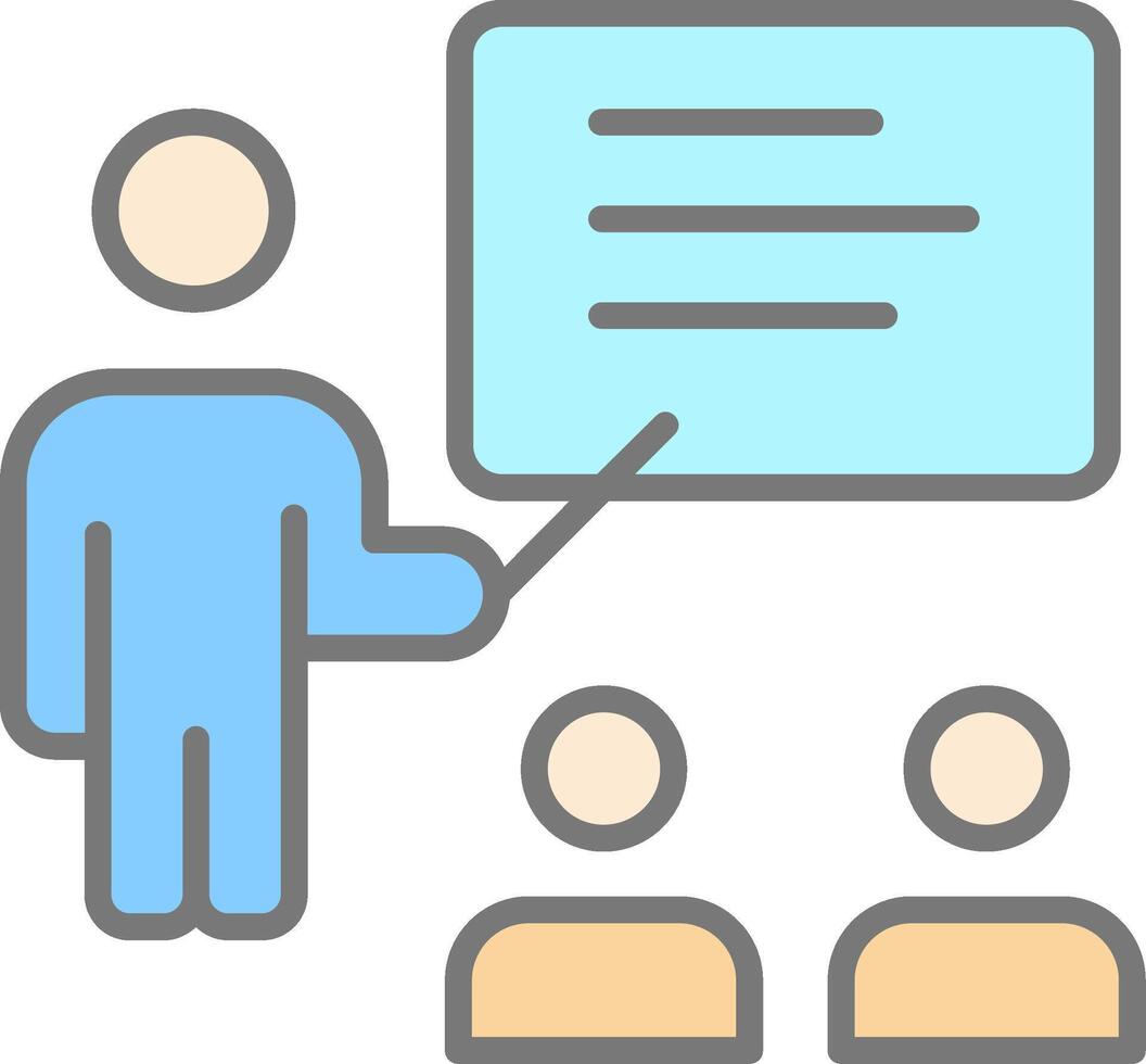 Training Courses Line Filled Light Icon vector