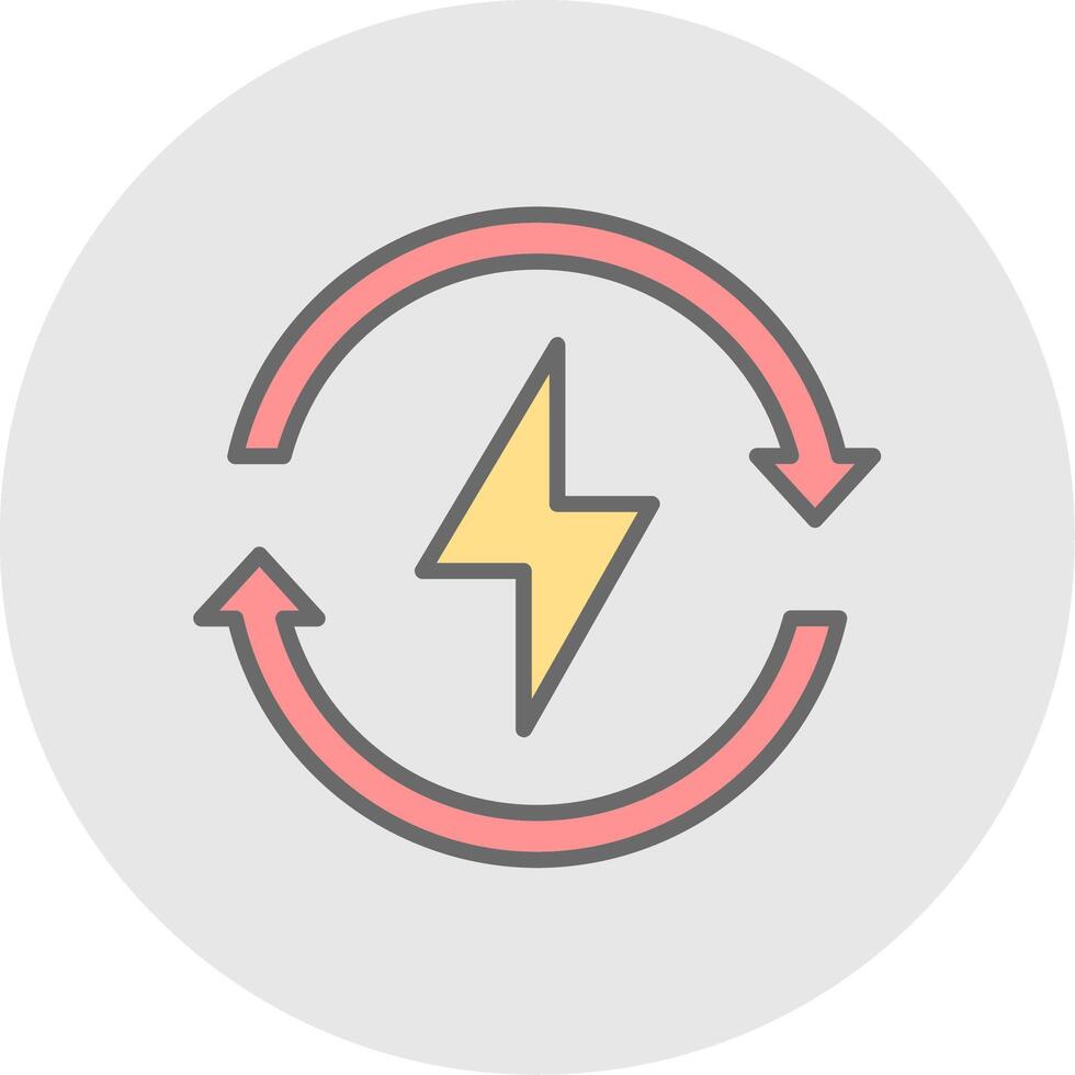 Recycle Line Filled Light Icon vector