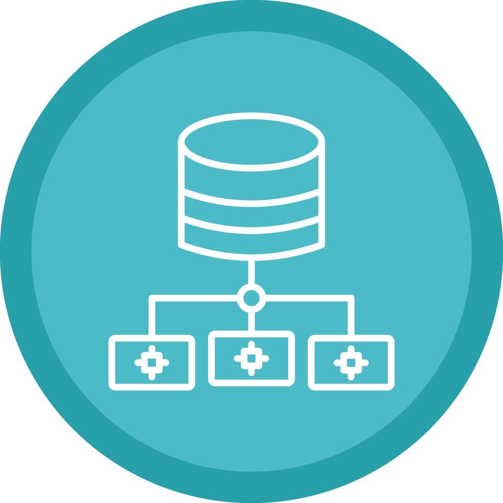 Big Data Line Multi Circle Icon vector